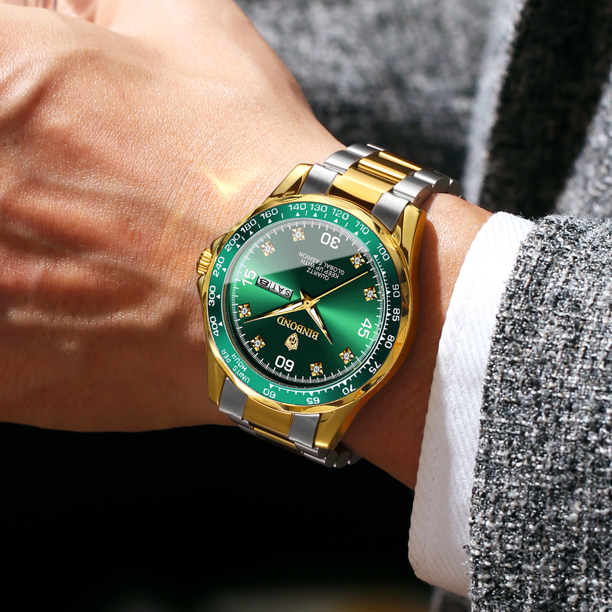 BINBOND Top Brand Luxury Quart - Men'S Accessories Luxury Brands 评论和价格
