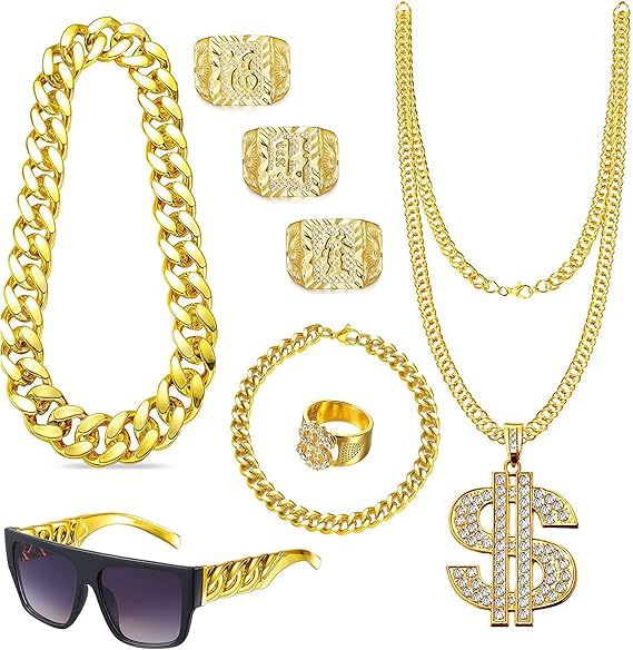 80s 90s Hip Hop Costume Access - Men'S Accessories In The 90S 评论和价格