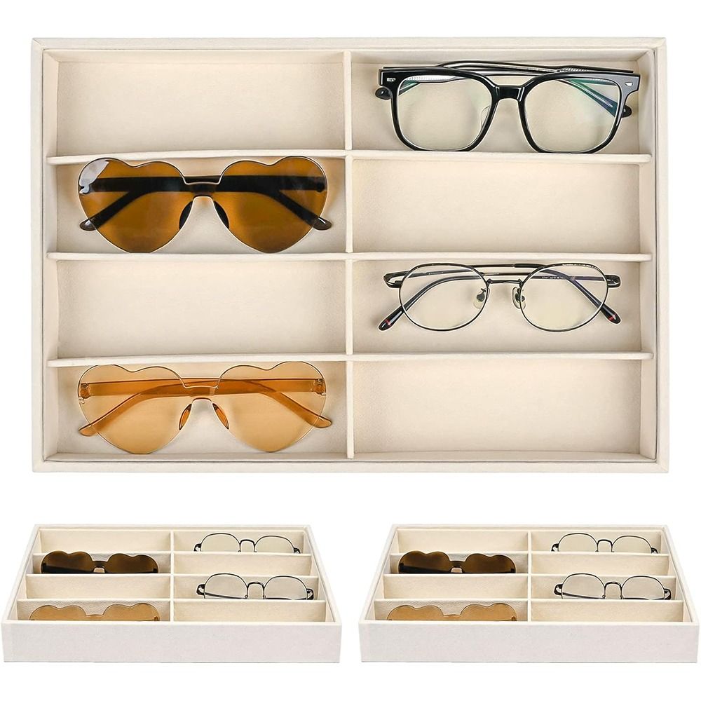 Beige Grey Sunglass Organizer  - Men'S Accessories Organizer Tray 评论和价格