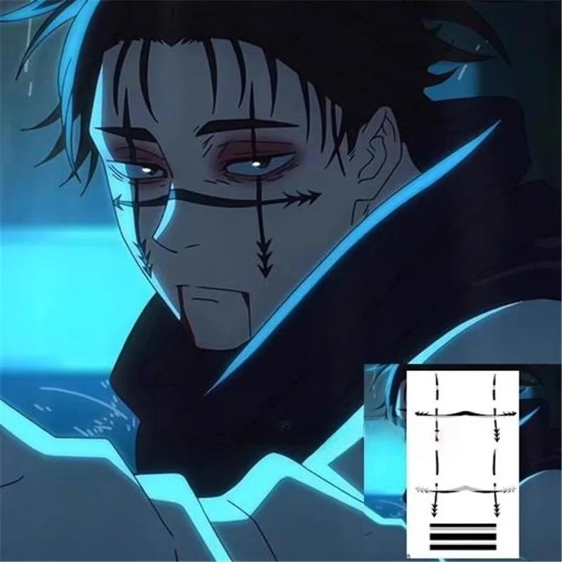 Choso Tattoo Sticker Anime Juj - Men Accessories For Party 评论和价格
