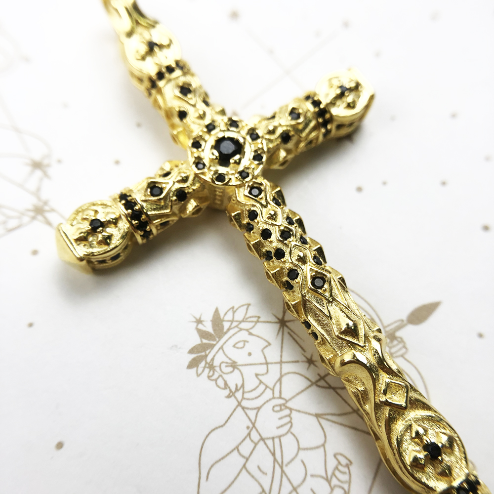 Large Richly Ornamented Cross  - Men'S Accessories Jewelry Brands 评论和价格