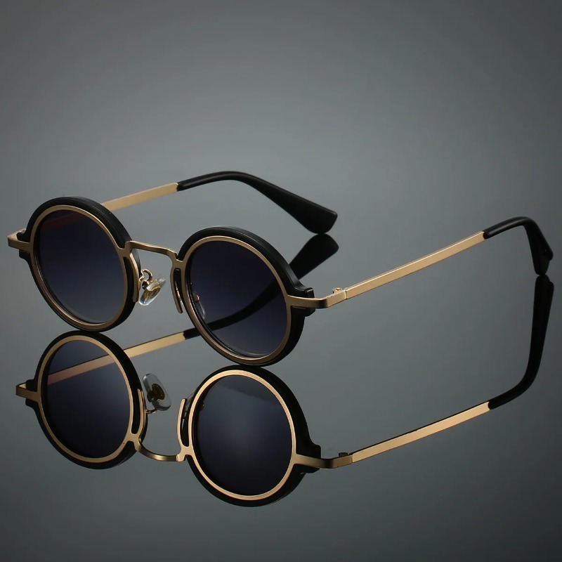New Retro Metal Round Frame Su - Quality Men'S Accessories 评论和价格