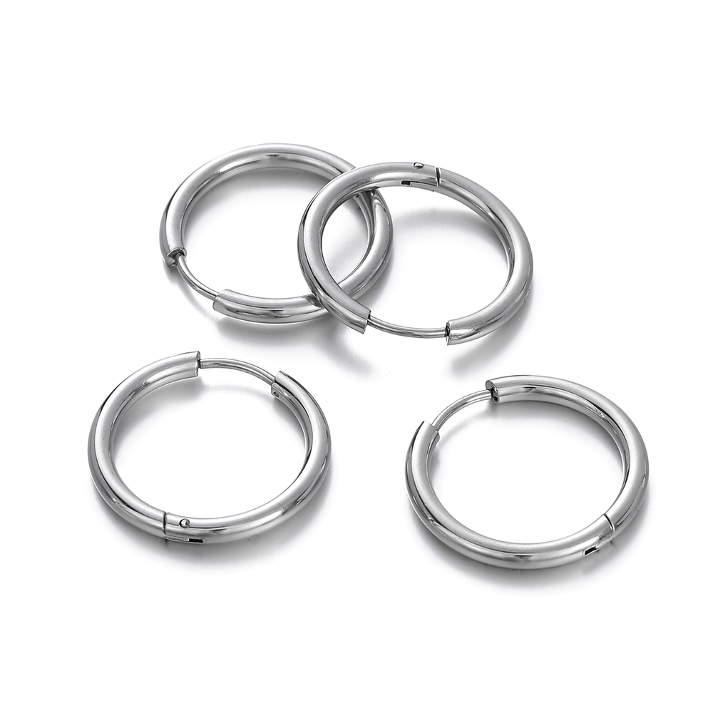 2 pcs 8/10/12/14/16/18mm Stain - Men Accessories Earrings 评论和价格