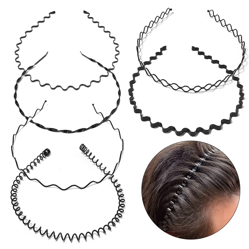 6pcs Fashion Metal Hair Band B - Men Accessories Earrings 评论和价格